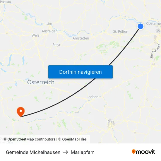 Gemeinde Michelhausen to Mariapfarr map
