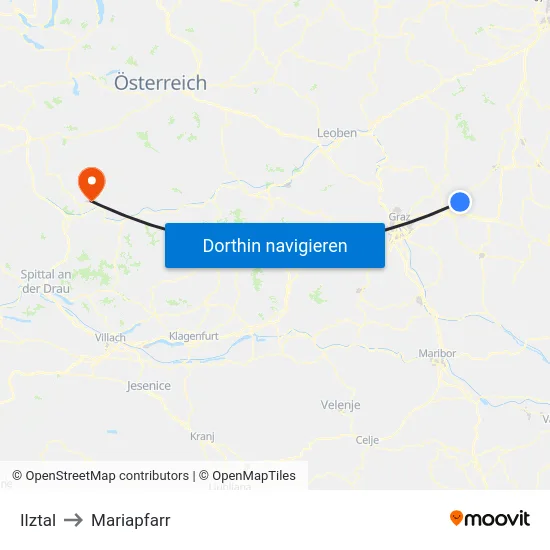 Ilztal to Mariapfarr map