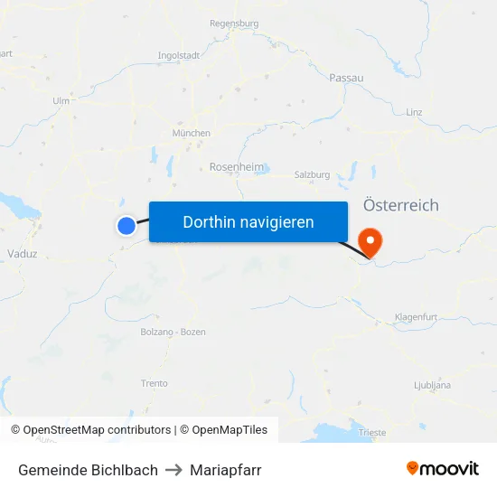 Gemeinde Bichlbach to Mariapfarr map
