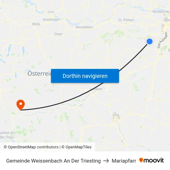 Gemeinde Weissenbach An Der Triesting to Mariapfarr map