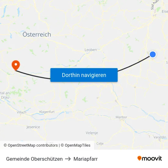 Gemeinde Oberschützen to Mariapfarr map