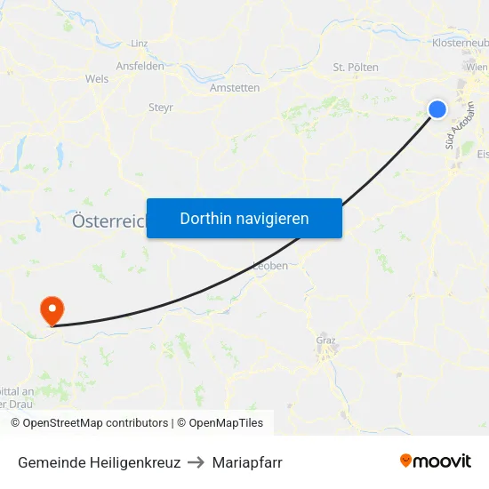 Gemeinde Heiligenkreuz to Mariapfarr map