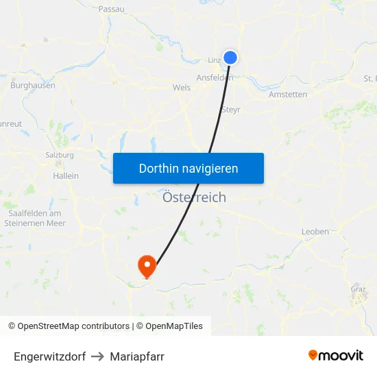 Engerwitzdorf to Mariapfarr map
