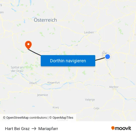 Hart Bei Graz to Mariapfarr map