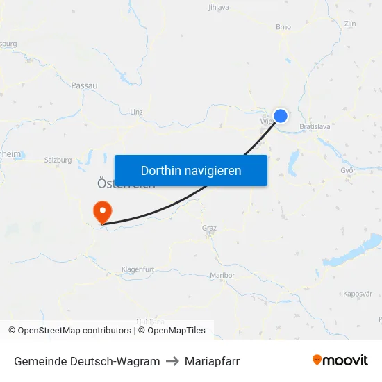 Gemeinde Deutsch-Wagram to Mariapfarr map