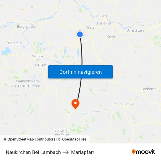 Neukirchen Bei Lambach to Mariapfarr map