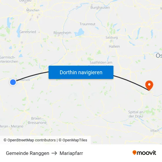 Gemeinde Ranggen to Mariapfarr map