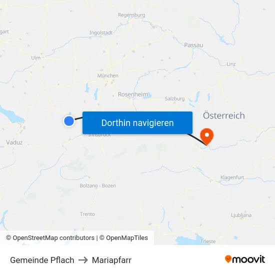 Gemeinde Pflach to Mariapfarr map