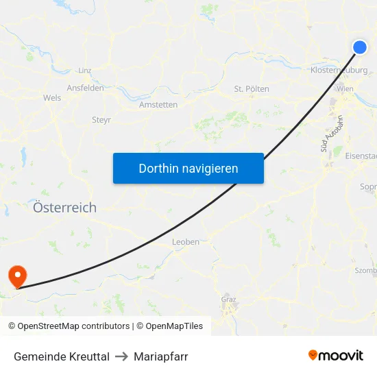 Gemeinde Kreuttal to Mariapfarr map