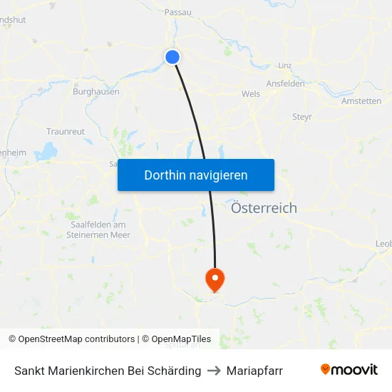 Sankt Marienkirchen Bei Schärding to Mariapfarr map
