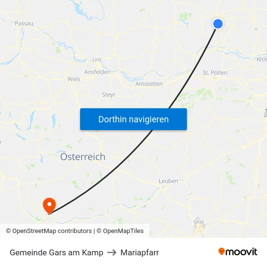 Gemeinde Gars am Kamp to Mariapfarr map
