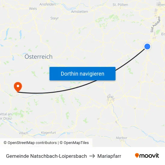 Gemeinde Natschbach-Loipersbach to Mariapfarr map