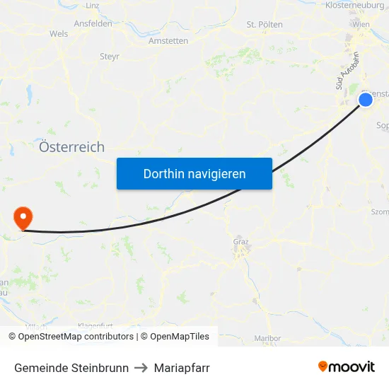 Gemeinde Steinbrunn to Mariapfarr map