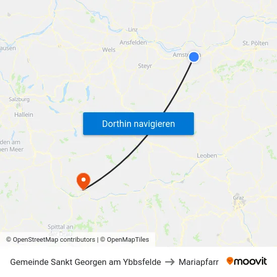 Gemeinde Sankt Georgen am Ybbsfelde to Mariapfarr map