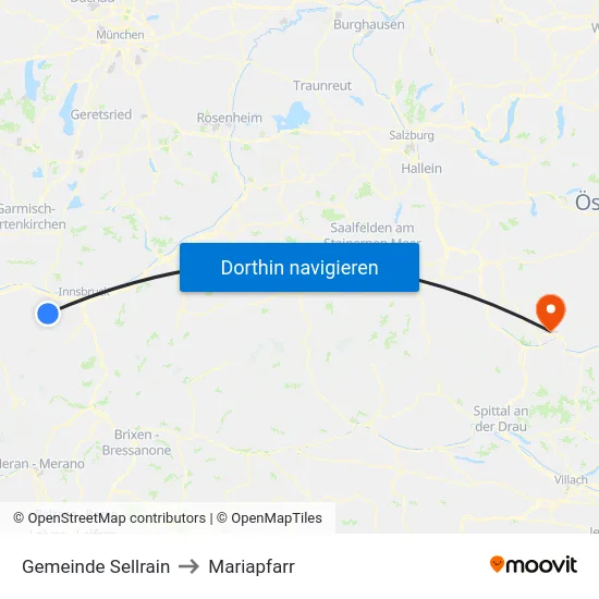Gemeinde Sellrain to Mariapfarr map