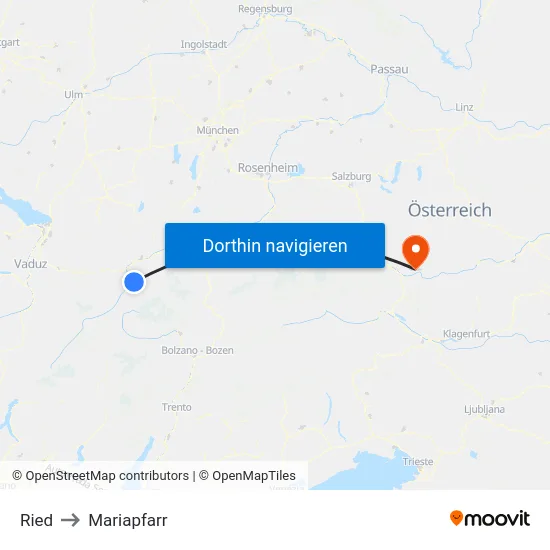 Ried to Mariapfarr map