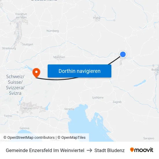 Gemeinde Enzersfeld Im Weinviertel to Stadt Bludenz map