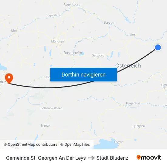 Gemeinde St. Georgen An Der Leys to Stadt Bludenz map