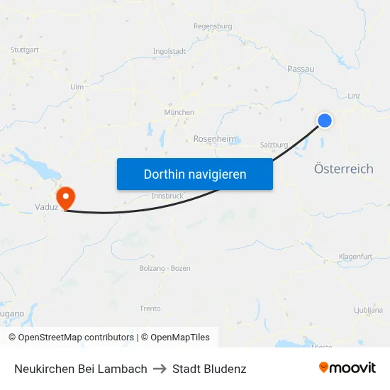 Neukirchen Bei Lambach to Stadt Bludenz map