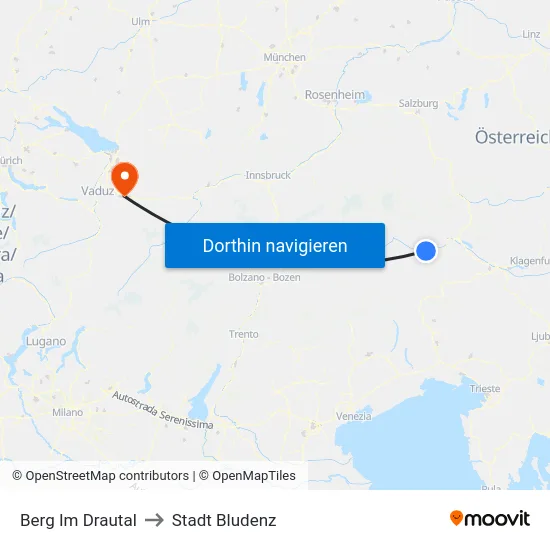 Berg Im Drautal to Stadt Bludenz map
