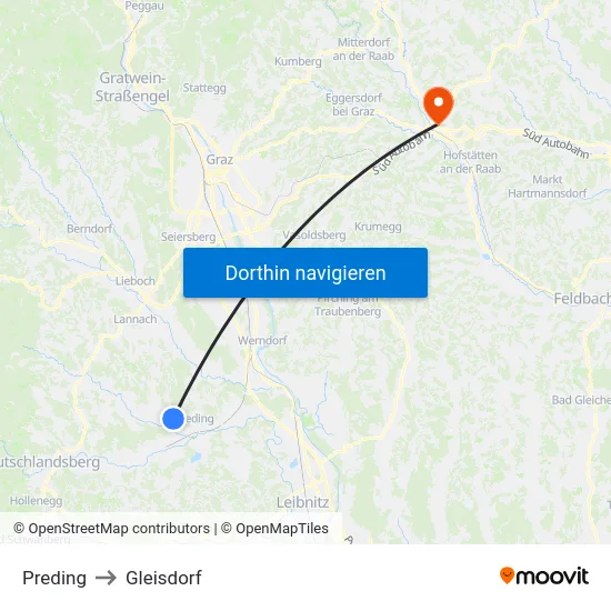 Preding to Gleisdorf map