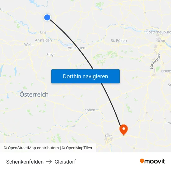 Schenkenfelden to Gleisdorf map