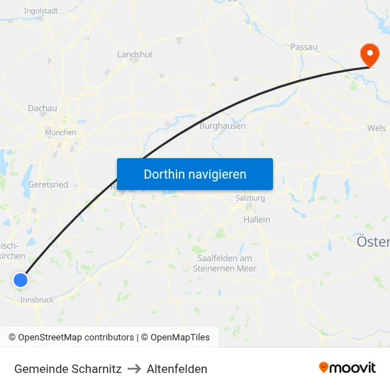 Gemeinde Scharnitz to Altenfelden map
