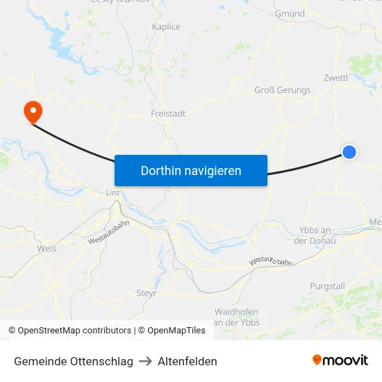 Gemeinde Ottenschlag to Altenfelden map
