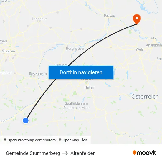 Gemeinde Stummerberg to Altenfelden map