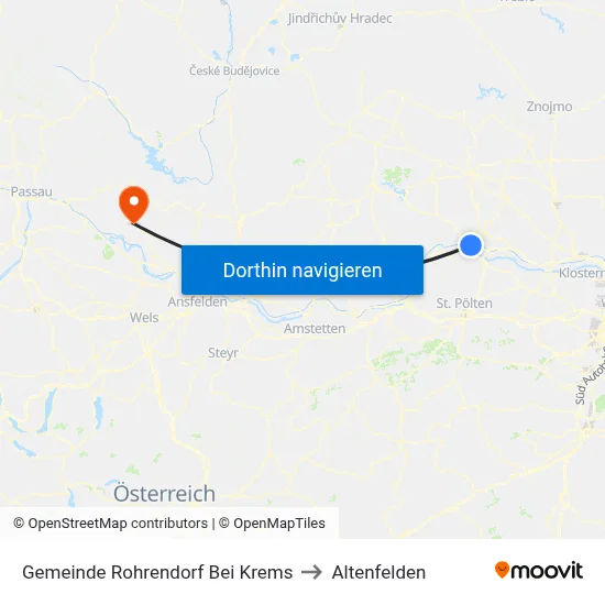 Gemeinde Rohrendorf Bei Krems to Altenfelden map