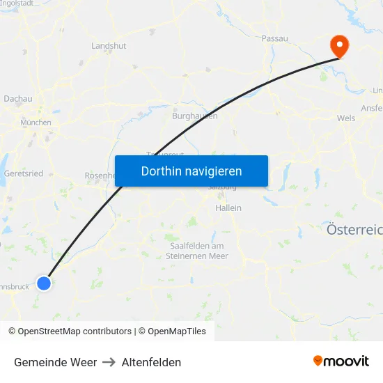 Gemeinde Weer to Altenfelden map