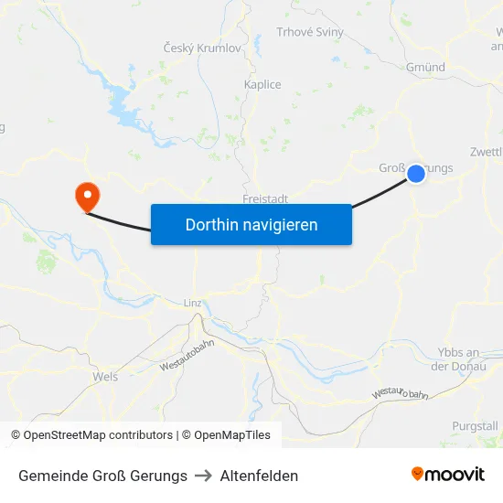 Gemeinde Groß Gerungs to Altenfelden map