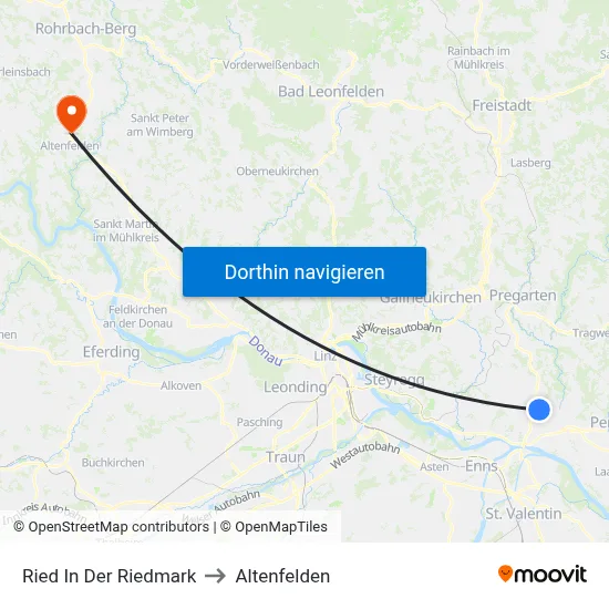 Ried In Der Riedmark to Altenfelden map