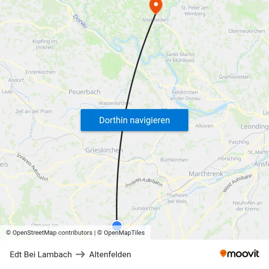 Edt Bei Lambach to Altenfelden map