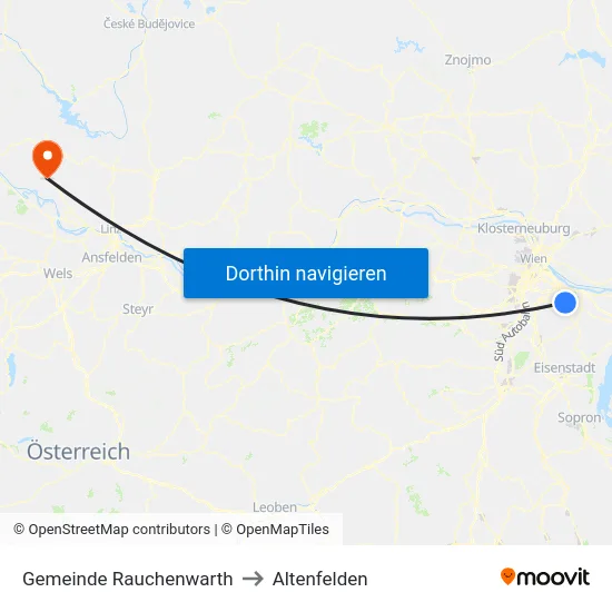 Gemeinde Rauchenwarth to Altenfelden map