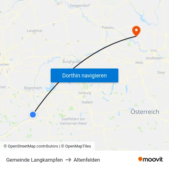 Gemeinde Langkampfen to Altenfelden map