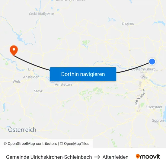 Gemeinde Ulrichskirchen-Schleinbach to Altenfelden map