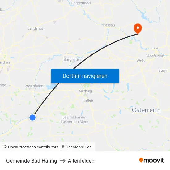 Gemeinde Bad Häring to Altenfelden map
