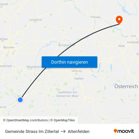 Gemeinde Strass Im Zillertal to Altenfelden map