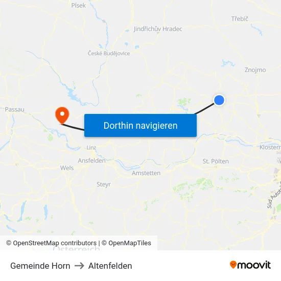 Gemeinde Horn to Altenfelden map
