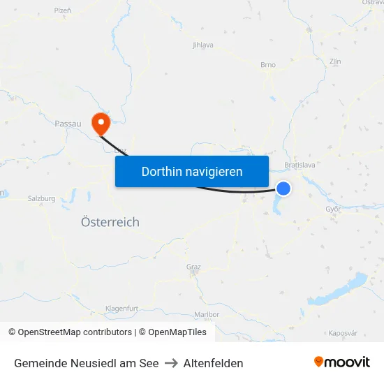 Gemeinde Neusiedl am See to Altenfelden map