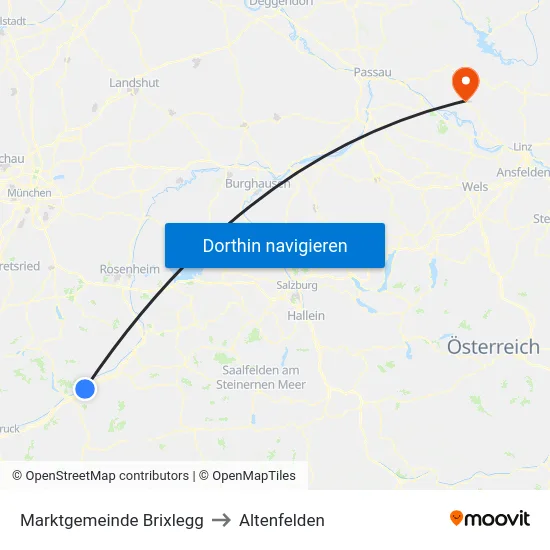 Marktgemeinde Brixlegg to Altenfelden map