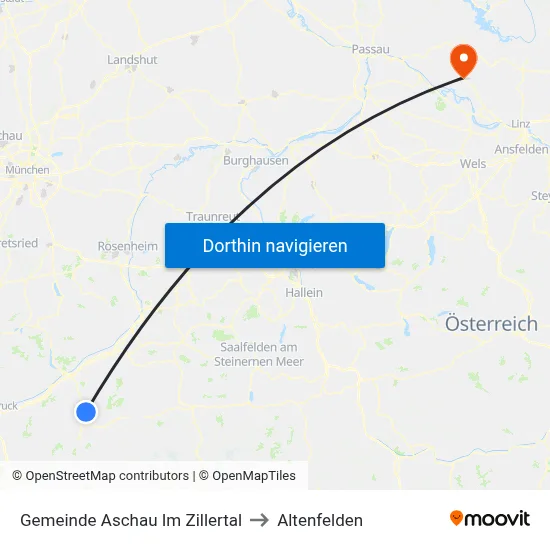 Gemeinde Aschau Im Zillertal to Altenfelden map