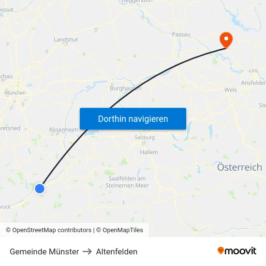 Gemeinde Münster to Altenfelden map