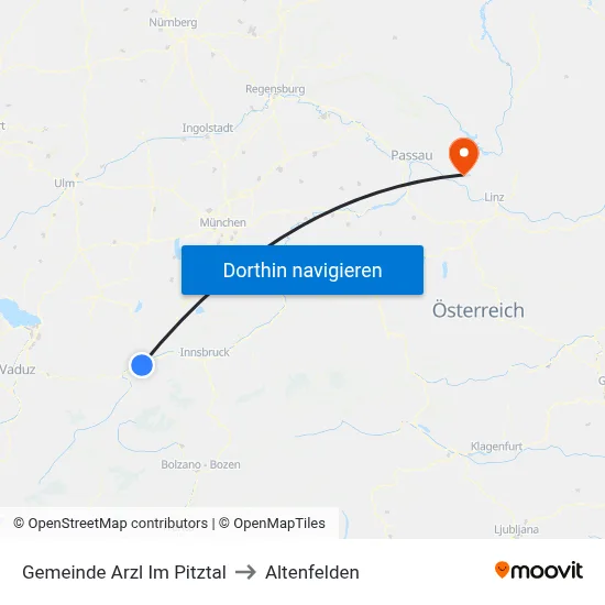Gemeinde Arzl Im Pitztal to Altenfelden map
