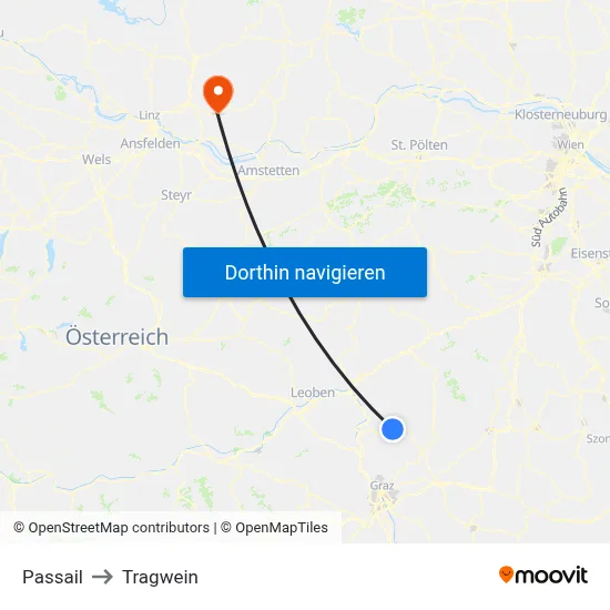 Passail to Tragwein map
