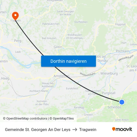 Gemeinde St. Georgen An Der Leys to Tragwein map