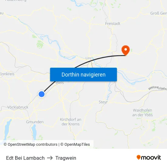 Edt Bei Lambach to Tragwein map