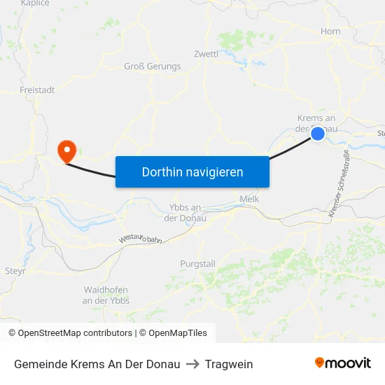 Gemeinde Krems An Der Donau to Tragwein map