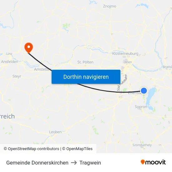 Gemeinde Donnerskirchen to Tragwein map